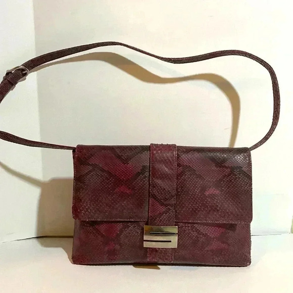 Suarez snakeskin leather satchel handbag - Picture 1 of 14